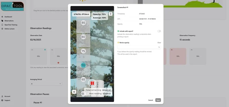 Screenshots from OpaciTool